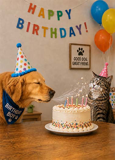 Dog Blow Out Funny Birthday     have a blowout of a birthday